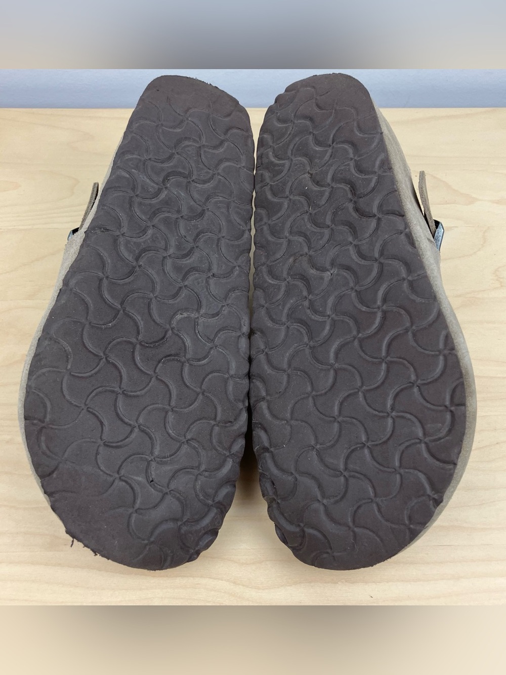 Birkenstock Men’s Size 41 / 8.0 London Taupe Suede Clogs Buckle Strap Shoes - Picture 8 of 11